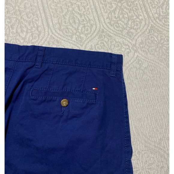 Tommy Hilfiger TH Chino‎ Custom Fit Pants Mens 36x30 Blue Cotton Flat Front - Picture 3 of 9